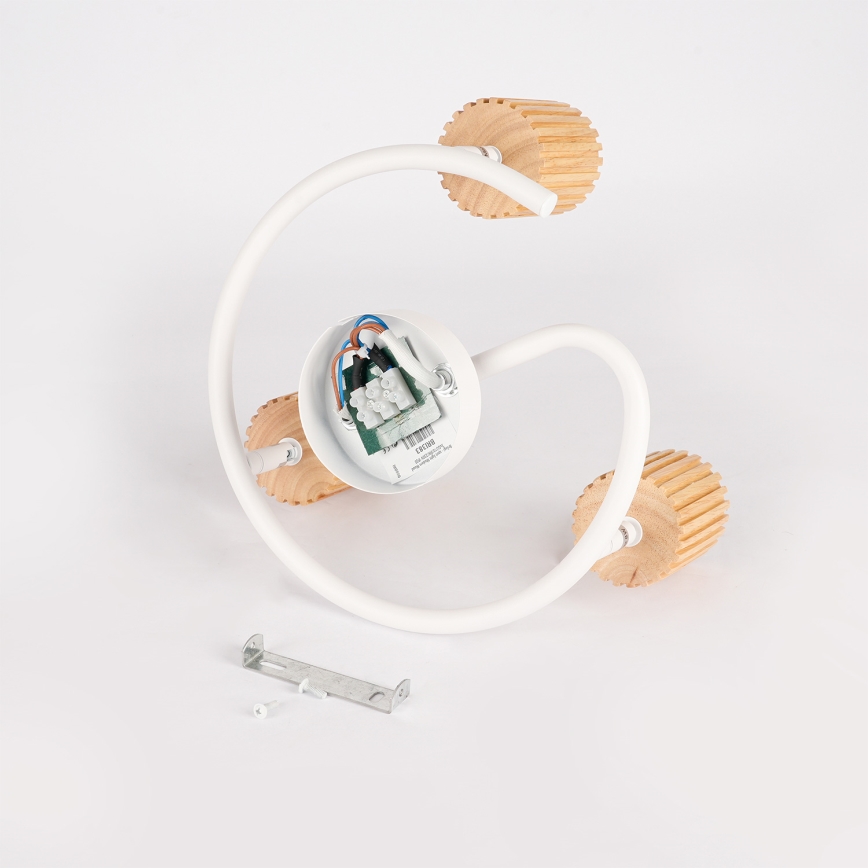 Brilagi - Спот MODERN WOOD 3xGU10/8W/230V дърво/бяло