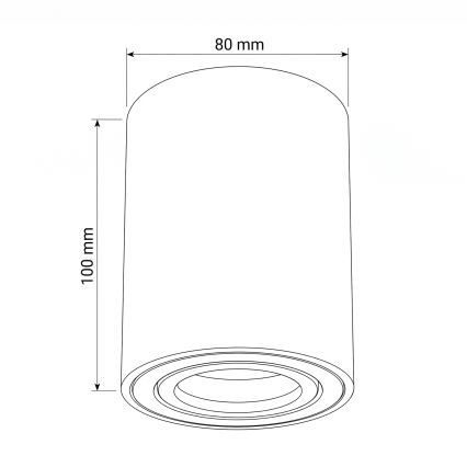 BRILAGI - Спот осветително тяло MIA 1xGU10/30W/230V 100x80 mm тъмно зелено