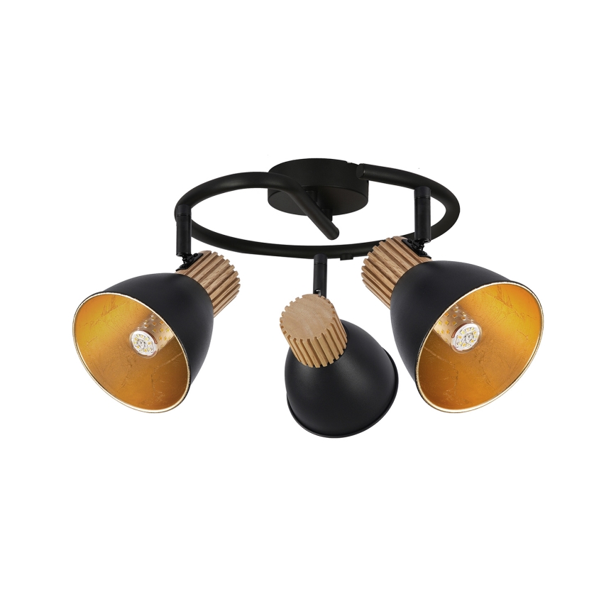 Brilagi - Спот осветително тяло ODENSE 3xE14/10W/230V, корпус от каучуково дърво/черно