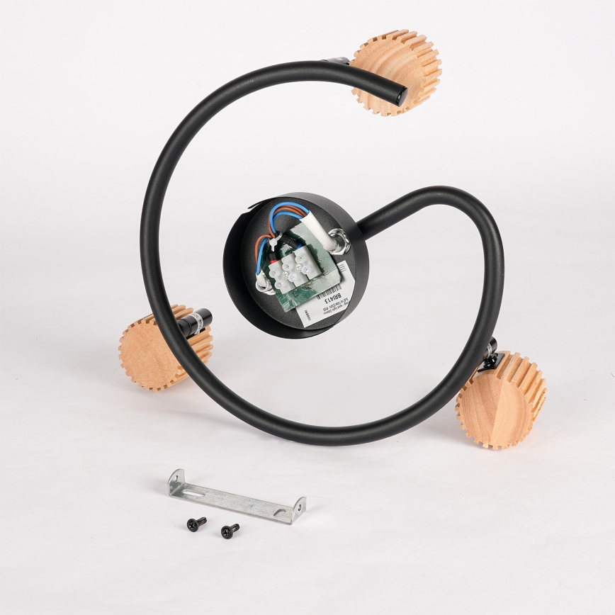 Brilagi - Спот осветително тяло ODENSE 3xE14/10W/230V, корпус от каучуково дърво/черно