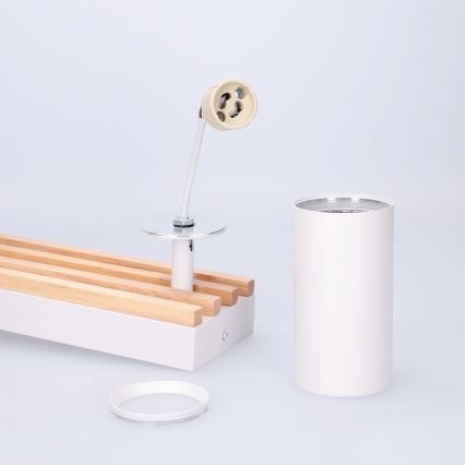 Brilagi - Спот осветително тяло SELE WOOD ACOUSTIC 2xGU10/30W/230V бяло/дърво