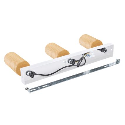 Brilagi - Спот SELE 3xGU10/30W/230V бял/дъбов декор
