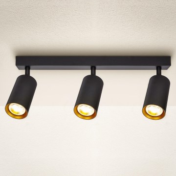 Brilagi - Спот SELE 3xGU10/30W/230V черен/златист