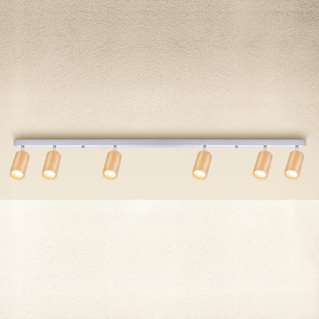 Brilagi - Спот SELE 6xGU10/30W/230V бял/дъбов декор