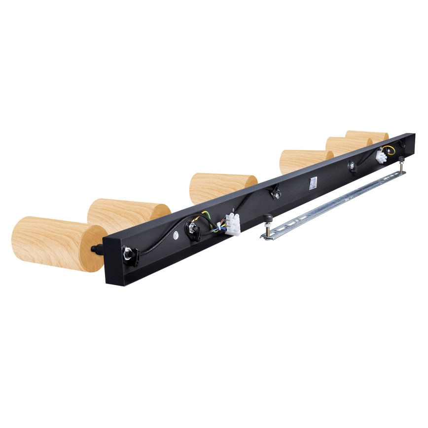 Brilagi - Спот SELE 6xGU10/30W/230V черен/дъбов декор