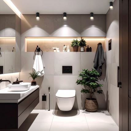 Brilagi - Спот за баня SELE 1xGU10/30W/230V IP44 черен