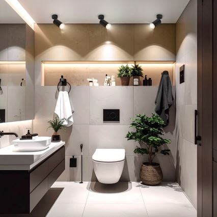 Brilagi - Спот за баня SELE 1xGU10/30W/230V IP44 черен