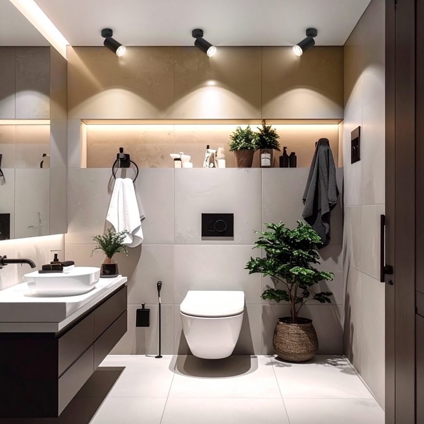 Brilagi - Спот за баня SELE 1xGU10/30W/230V IP44 черен