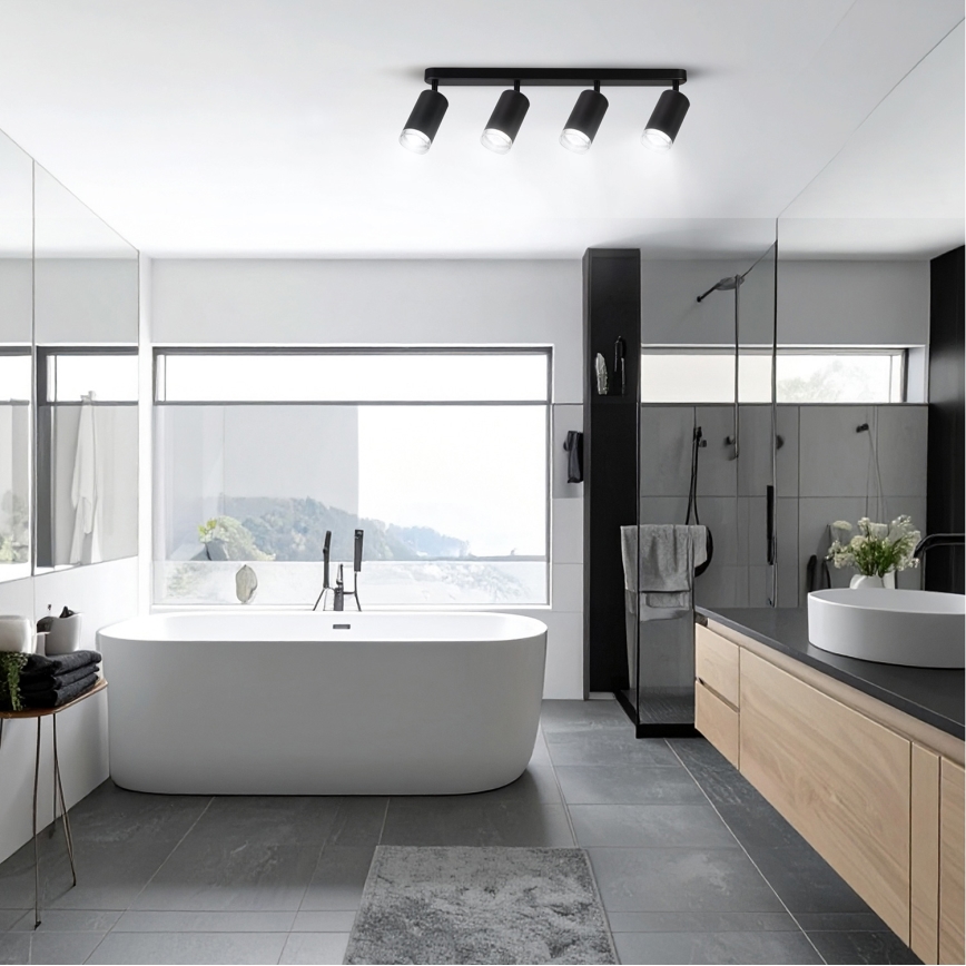 Brilagi - Спот за баня SELE 4xGU10/30W/230V IP44 черен