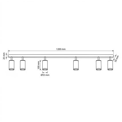 Brilagi - Спот за баня SELE 6xGU10/30W/230V IP44 бял