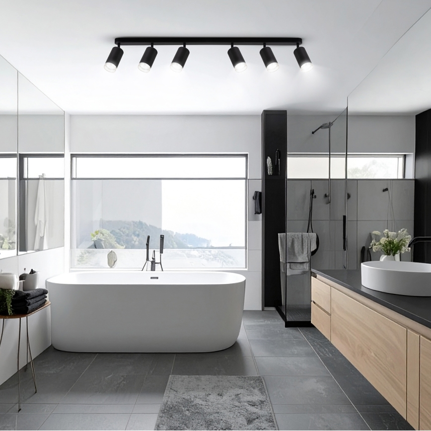 Brilagi - Спот за баня SELE 6xGU10/30W/230V IP44 черен