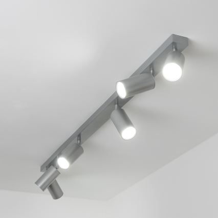 Brilagi - Спот за баня SELE 6xGU10/30W/230V IP44 сребрист