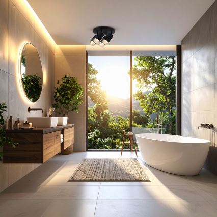 Brilagi - Спот за баня SELE AQUA 4xGU10/30W/230V IP44 черен