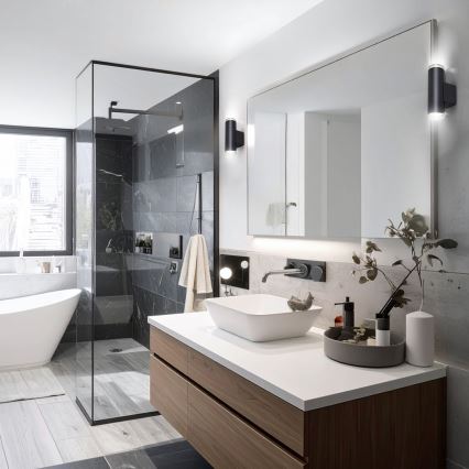 Brilagi - Стенен спот за баня SELE AQUA 4xGU10/30W/230V IP44 черен