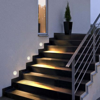 Brilagi - STAIRDOT LED/2W/230V външно вградено LED осветително тяло, бяло, IP65, кръгло