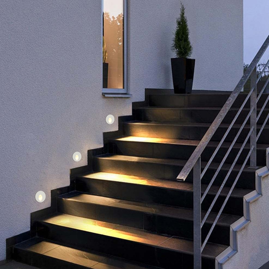 Brilagi - STAIRDOT LED/2W/230V външно вградено LED осветително тяло, бяло, IP65, кръгло