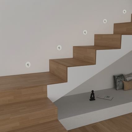 Brilagi - STAIRDOT LED/2W/230V външно вградено LED осветително тяло, бяло, IP65, кръгло