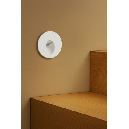 Brilagi - STAIRDOT LED/2W/230V външно вградено LED осветително тяло, бяло, IP65, кръгло