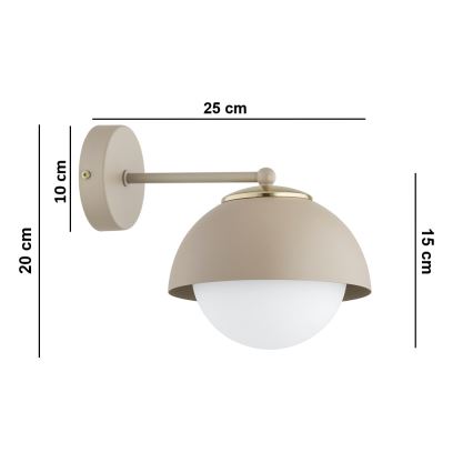 Brilagi - Стенна лампа 1xE27/60W/230V бежова/златиста