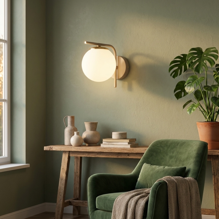 Brilagi - Стенна лампа 1xE27/60W/230V бежова/златна