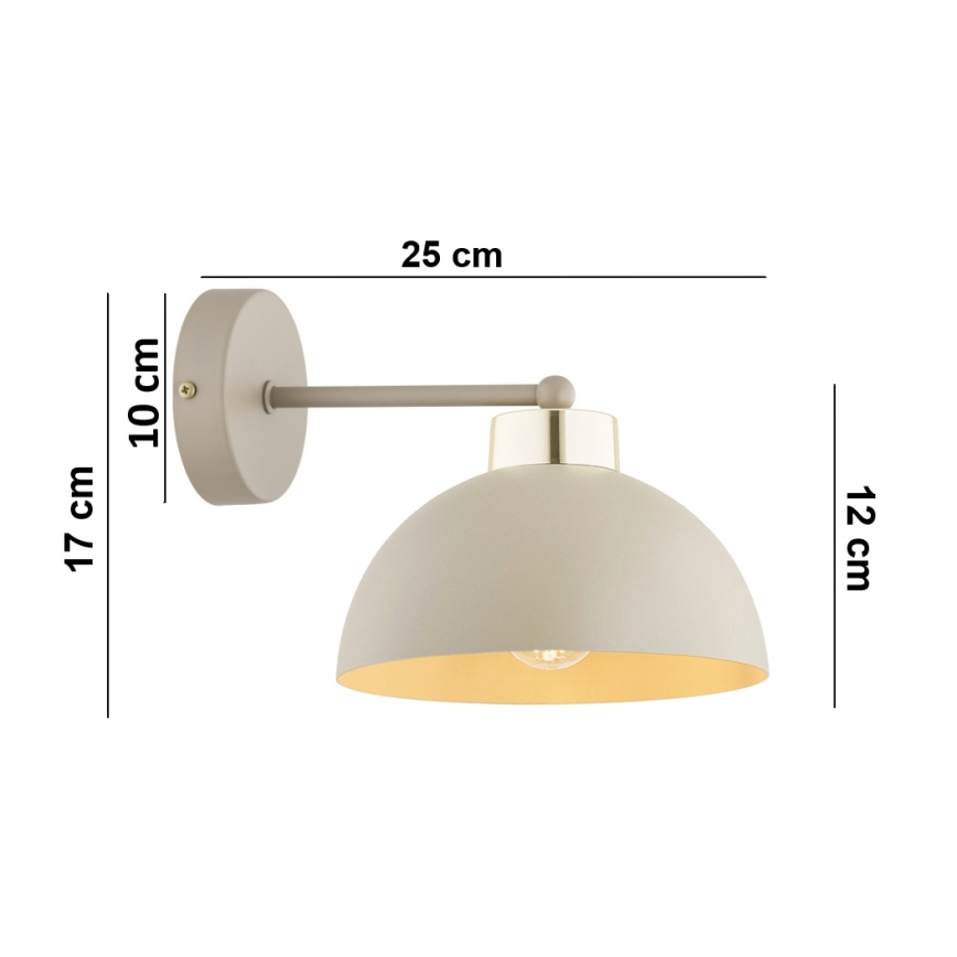 Brilagi - Стенна лампа 1xE27/60W/230V бежова/златна
