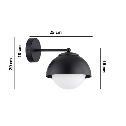 BRILAGI - Стенна лампа COSMO 1xE27/60W/230V черна