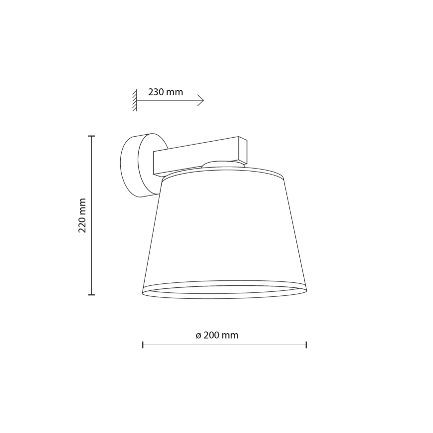 Brilagi - Стенна лампа LATTE 1xE27/15W/230V борова/бежова