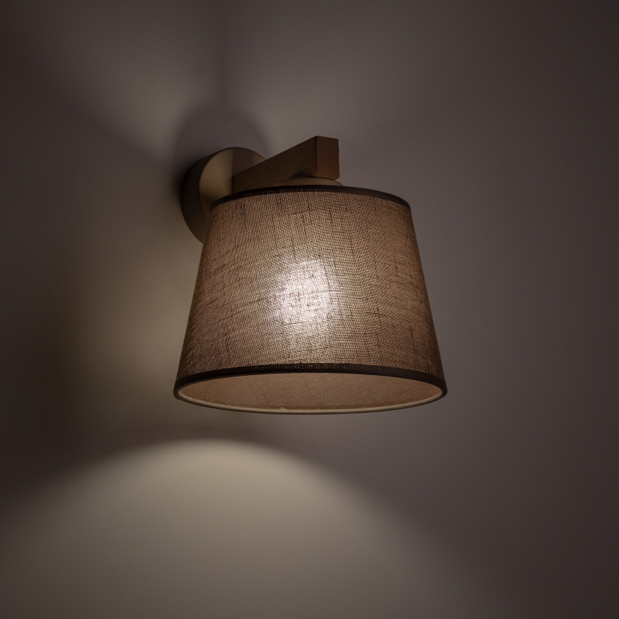 Brilagi - Стенна лампа LATTE SABIA 1xE27/15W/230V бор/кафява