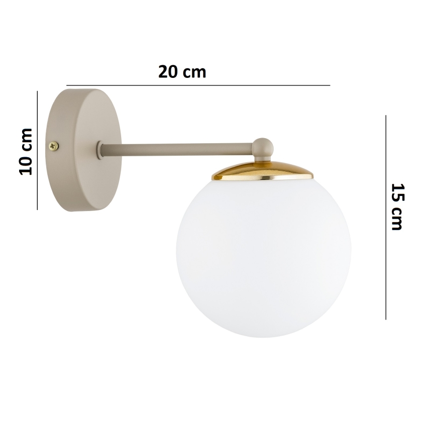Brilagi - Стенна лампа MILO ECRU 1xE27/60W/230V бежова/златна