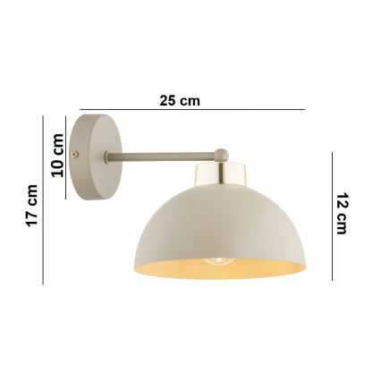 Brilagi - Стенна лампа MOON 1xE27/60W/230V бежова/златна