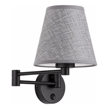 BRILAGI - Стенна лампа NUBILA 1xE27/15W/230V сива/черна