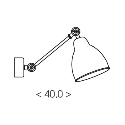 Brilagi - Стенна лампа QUILL 1xE27/40W/230V 40 cm бяла