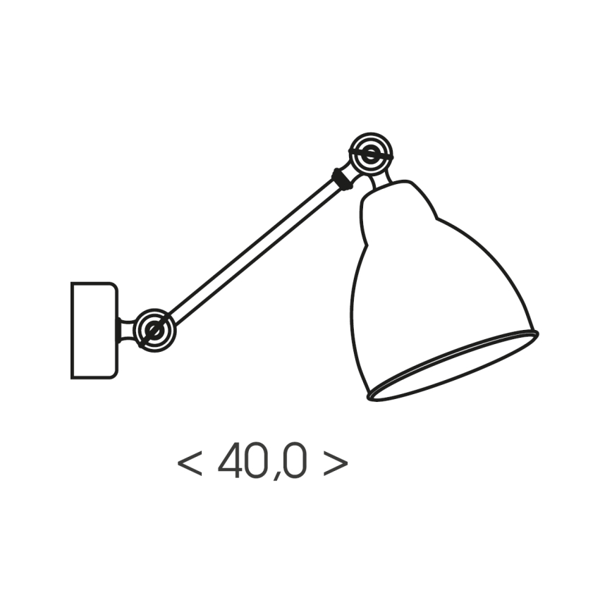 Brilagi - Стенна лампа QUILL 1xE27/40W/230V 40 cm бяла