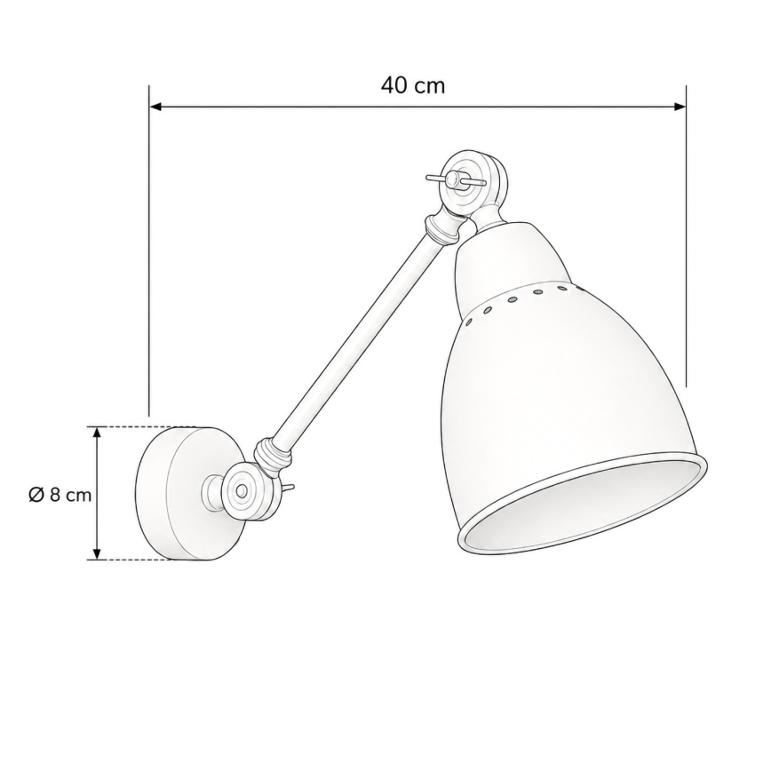 BRILAGI - Стенна лампа QUILL 1xE27/40W/230V 40 cm бяла