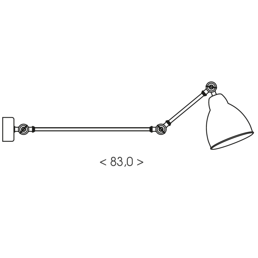 Brilagi - Стенна лампа QUILL 1xE27/40W/230V 83 см бяла