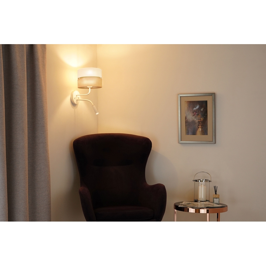 Brilagi - Стенна лампа ROYAL YUTE 1xE27/15W/230V + 1xG9/6W бежова/кремава/бяла