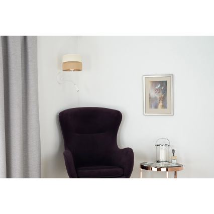 Brilagi - Стенна лампа ROYAL YUTE 1xE27/15W/230V + 1xG9/6W бежова/кремава/бяла