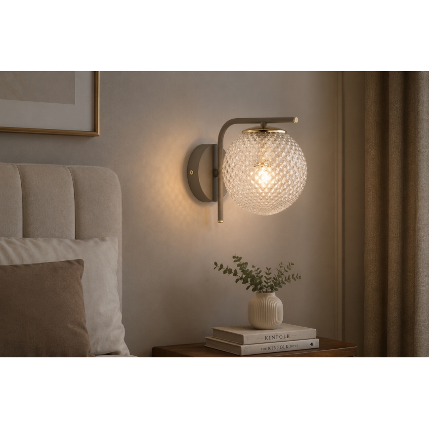 Brilagi - Стенна лампа STELLA 1xE27/60W/230V бежова/златна