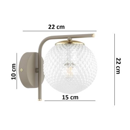 Brilagi - Стенна лампа STELLA 1xE27/60W/230V бежова/златна