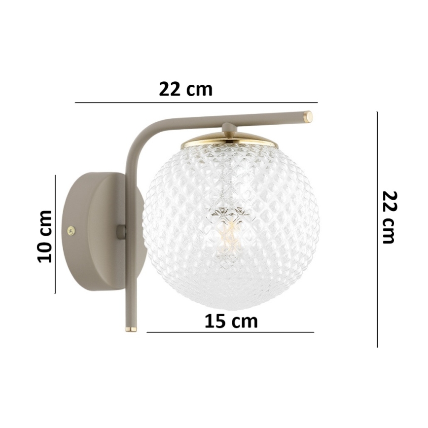 Brilagi - Стенна лампа STELLA 1xE27/60W/230V бежова/златна