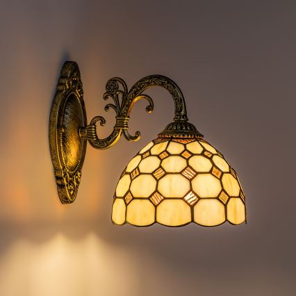 Brilagi - стенна витражна лампа DORAN в стил Tiffany 1xE27/40W/230V