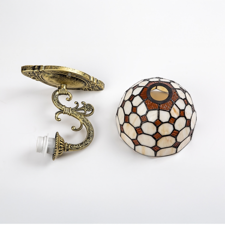 Brilagi - стенна витражна лампа DORAN в стил Tiffany 1xE27/40W/230V