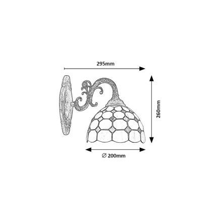 Brilagi - стенна витражна лампа DORAN в стил Tiffany 1xE27/40W/230V