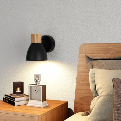 Brilagi - Стенно насочващо осветително тяло ODENSE 1xE14/10W/230V каучуково дърво/черно