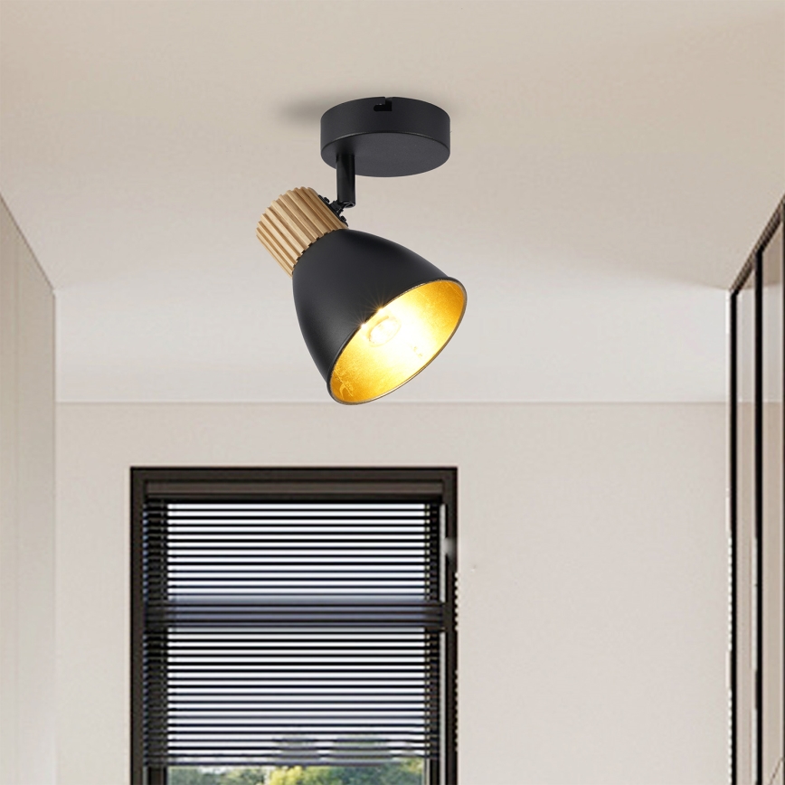 Brilagi - Стенно насочващо осветително тяло ODENSE 1xE14/10W/230V каучуково дърво/черно