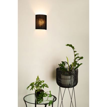 Brilagi - Стенно осветително тяло SEMI 1xE27/15W/230V диаметър 20 см черно