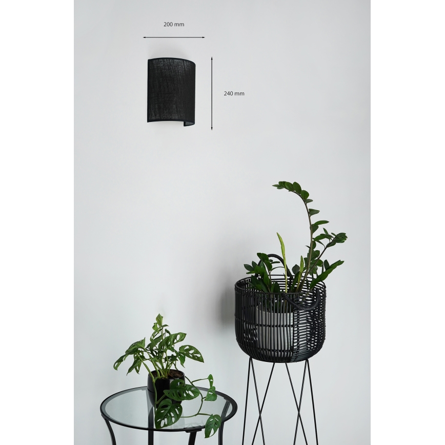 Brilagi - Стенно осветително тяло SEMI 1xE27/15W/230V диаметър 20 см черно