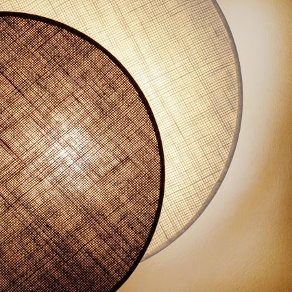 Brilagi - Стенно осветително тяло CIRCLES 1xE27/60W/230V Ø 35 cm кремаво/кафяво