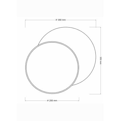 Brilagi - Стенно осветително тяло CIRCLES 1xE27/60W/230V Ø 35 см кремаво/сиво