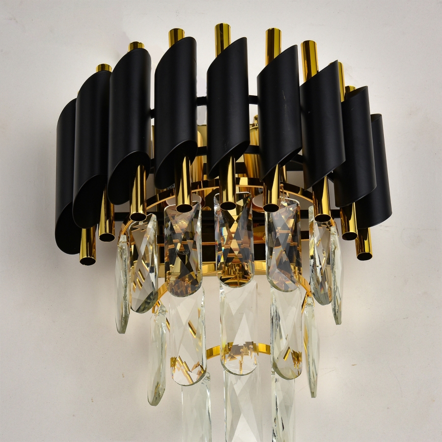 Brilagi - Стенно осветително тяло ECLIPSE 2xE14/10W/230V черно/златно